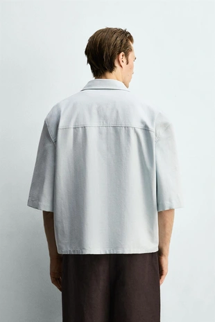 Рубашка Boxy Fit с карманом