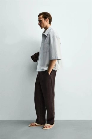 Рубашка Boxy Fit с карманом