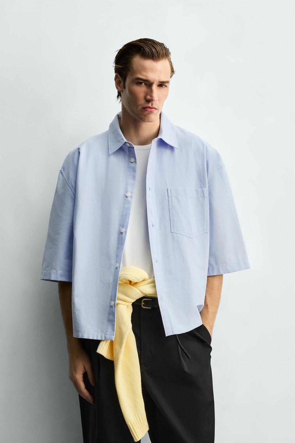 РУБАШКА BOXY FIT С КАРМАНОМ