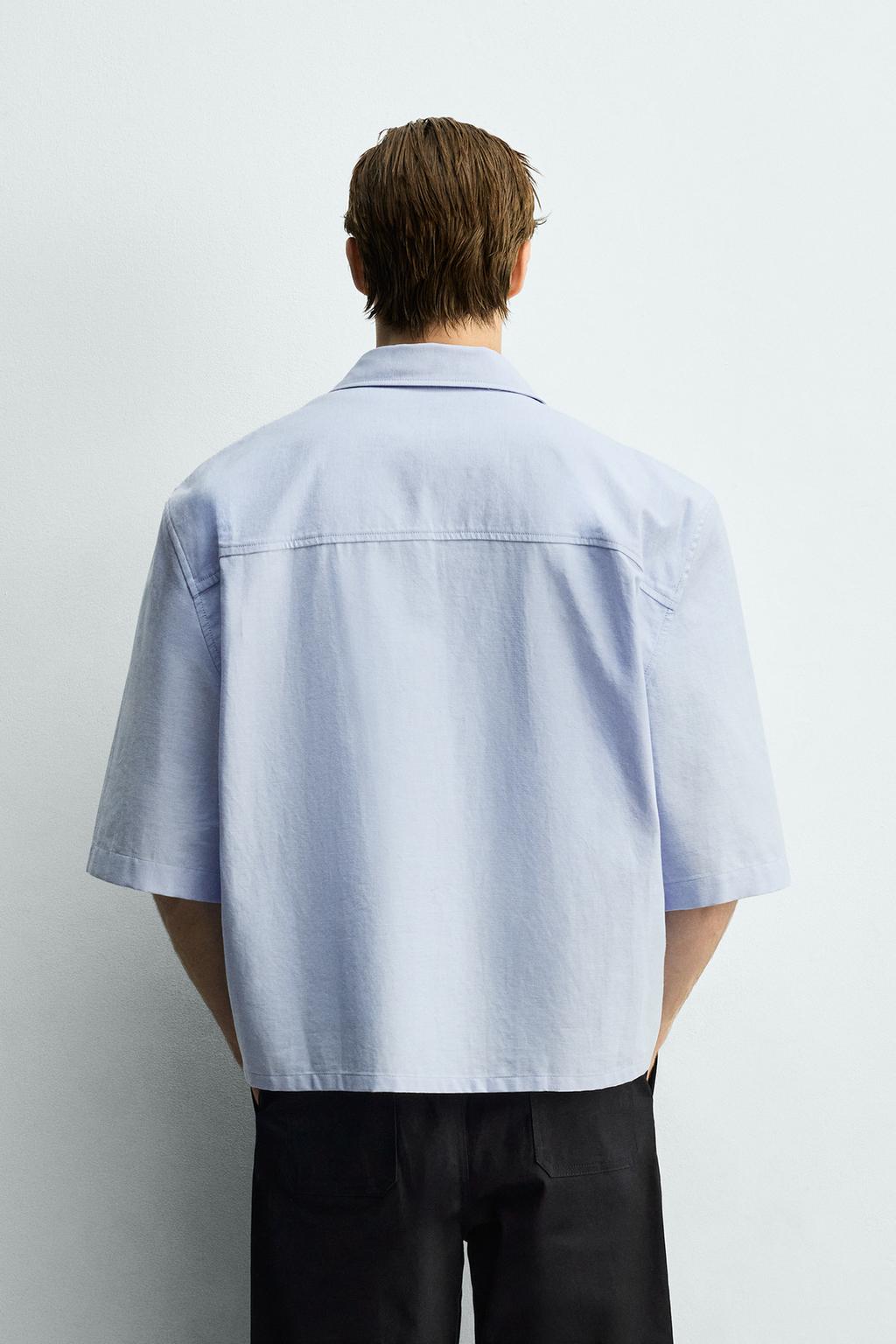 РУБАШКА BOXY FIT С КАРМАНОМ