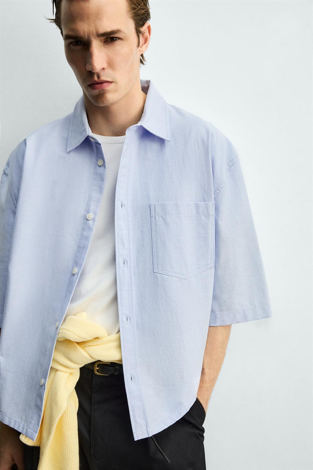 РУБАШКА BOXY FIT С КАРМАНОМ