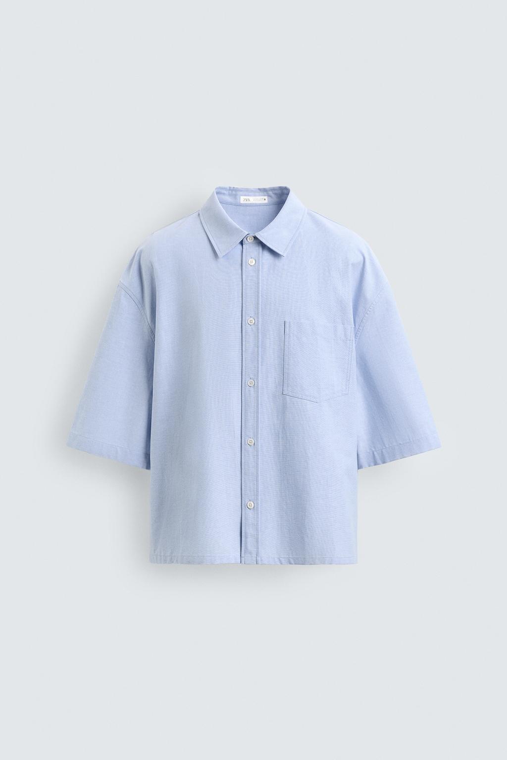 РУБАШКА BOXY FIT С КАРМАНОМ