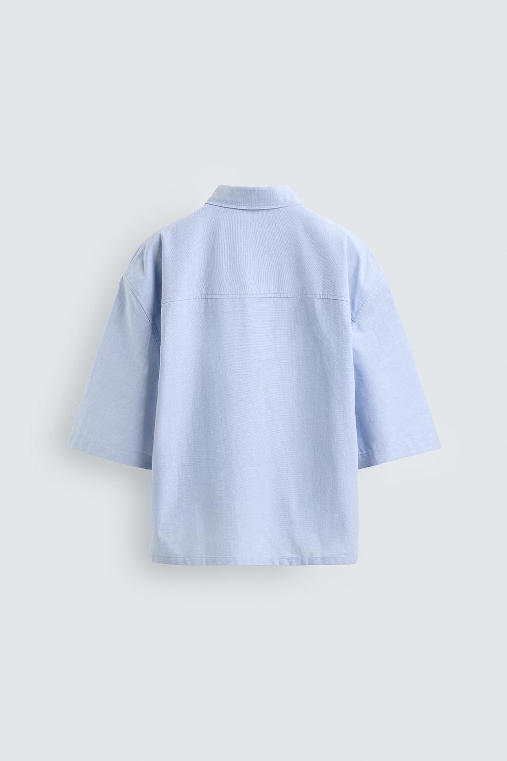РУБАШКА BOXY FIT С КАРМАНОМ