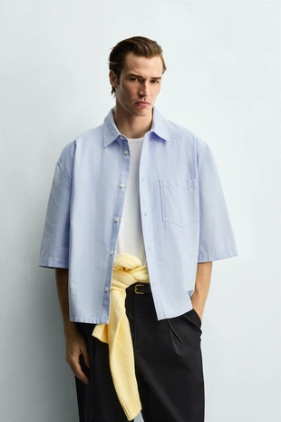 Рубашка Boxy Fit с карманом