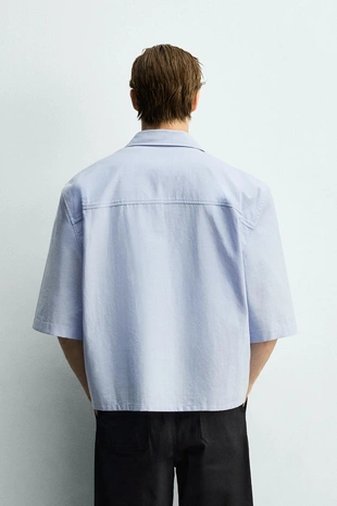 Рубашка Boxy Fit с карманом