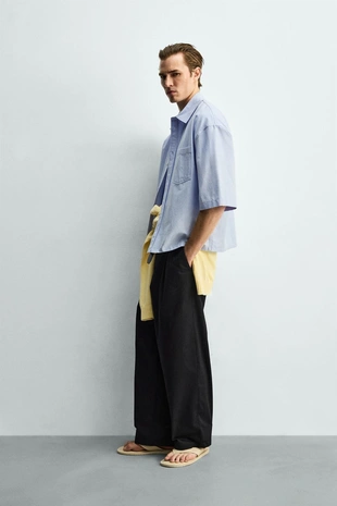 Рубашка Boxy Fit с карманом