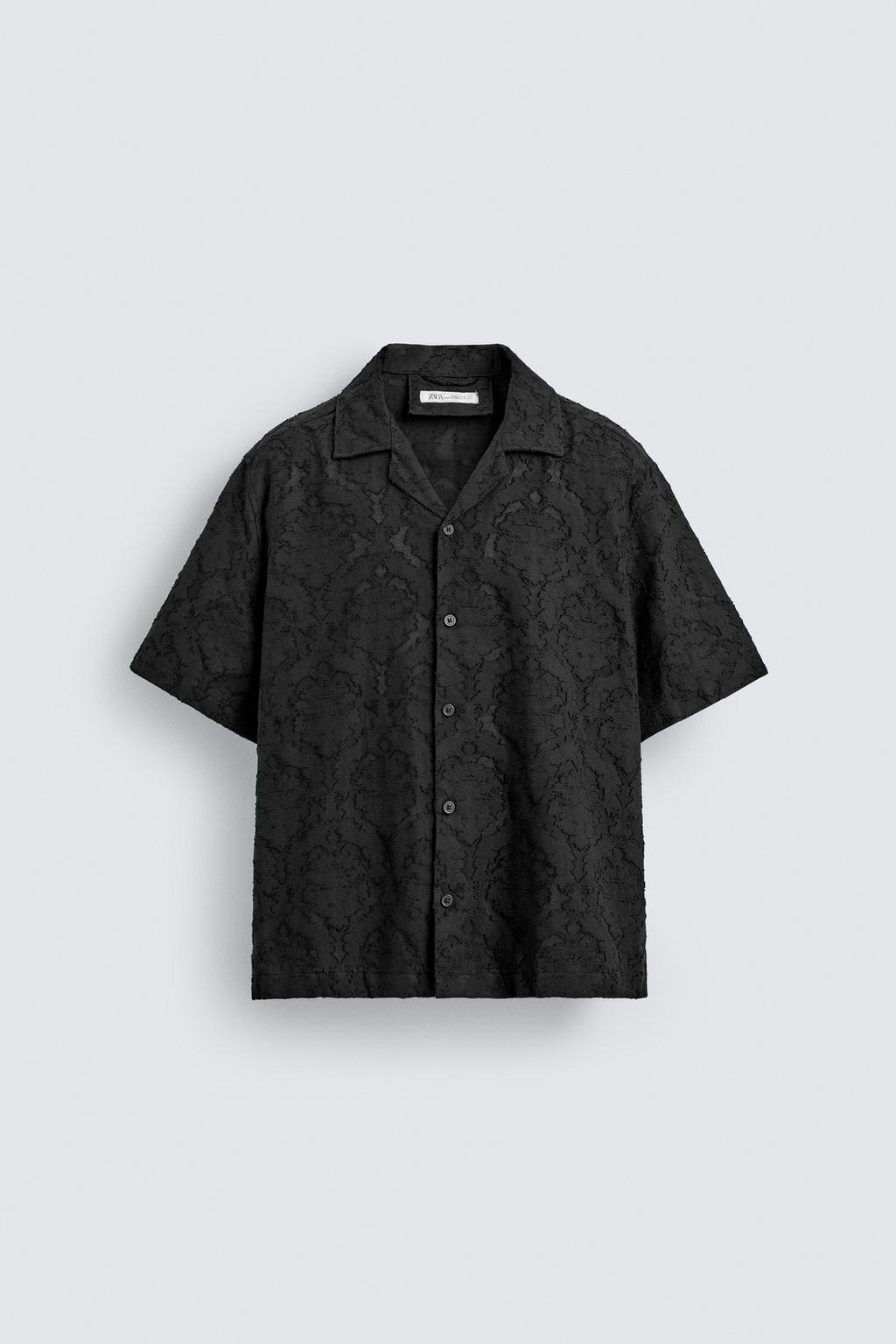 РУБАШКА RELAXED FIT ИЗ ЖАККАРДОВОЙ ТКАНИ