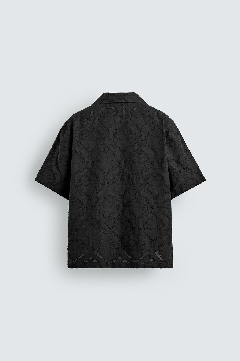 РУБАШКА RELAXED FIT ИЗ ЖАККАРДОВОЙ ТКАНИ