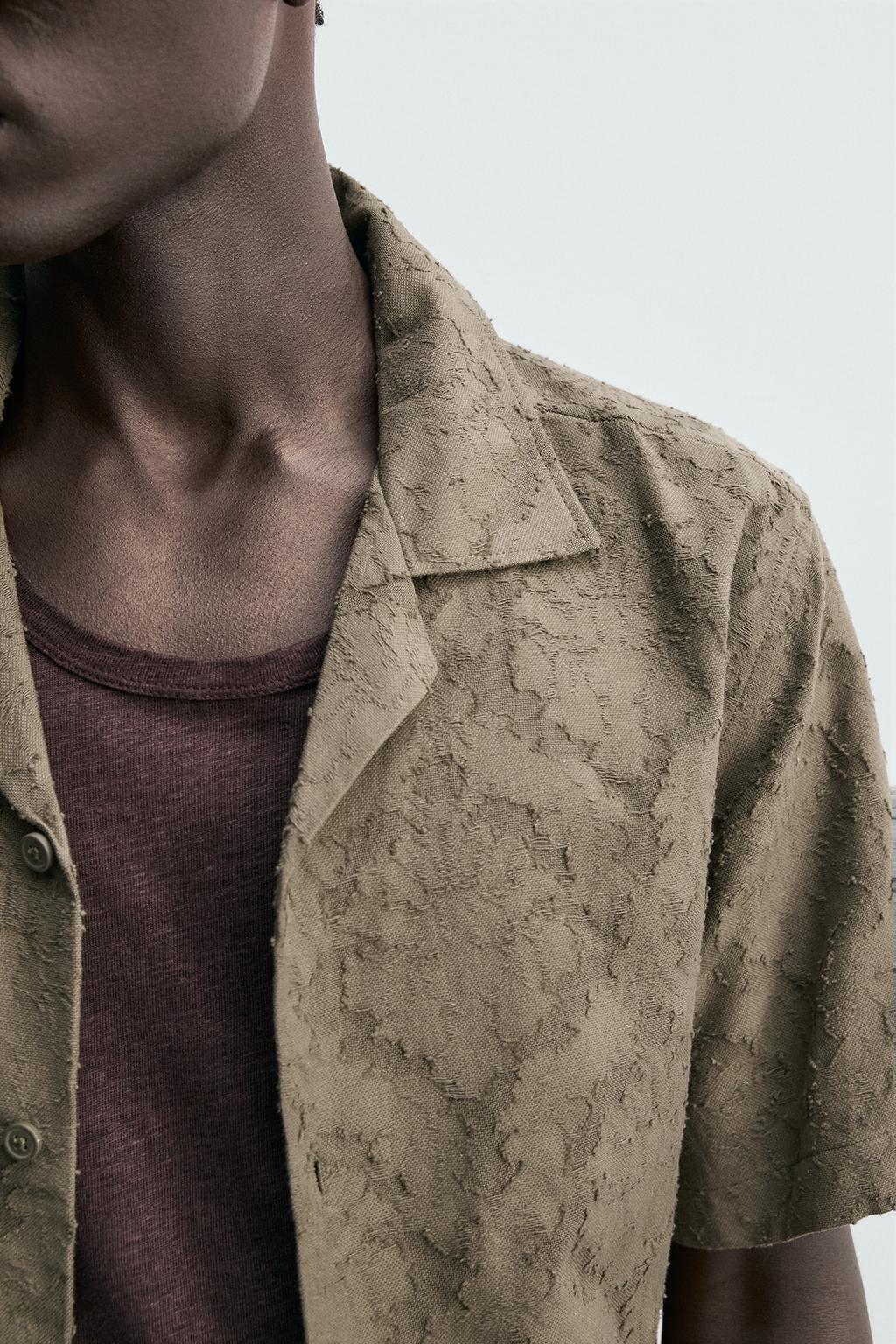 РУБАШКА RELAXED FIT ИЗ ЖАККАРДОВОЙ ТКАНИ
