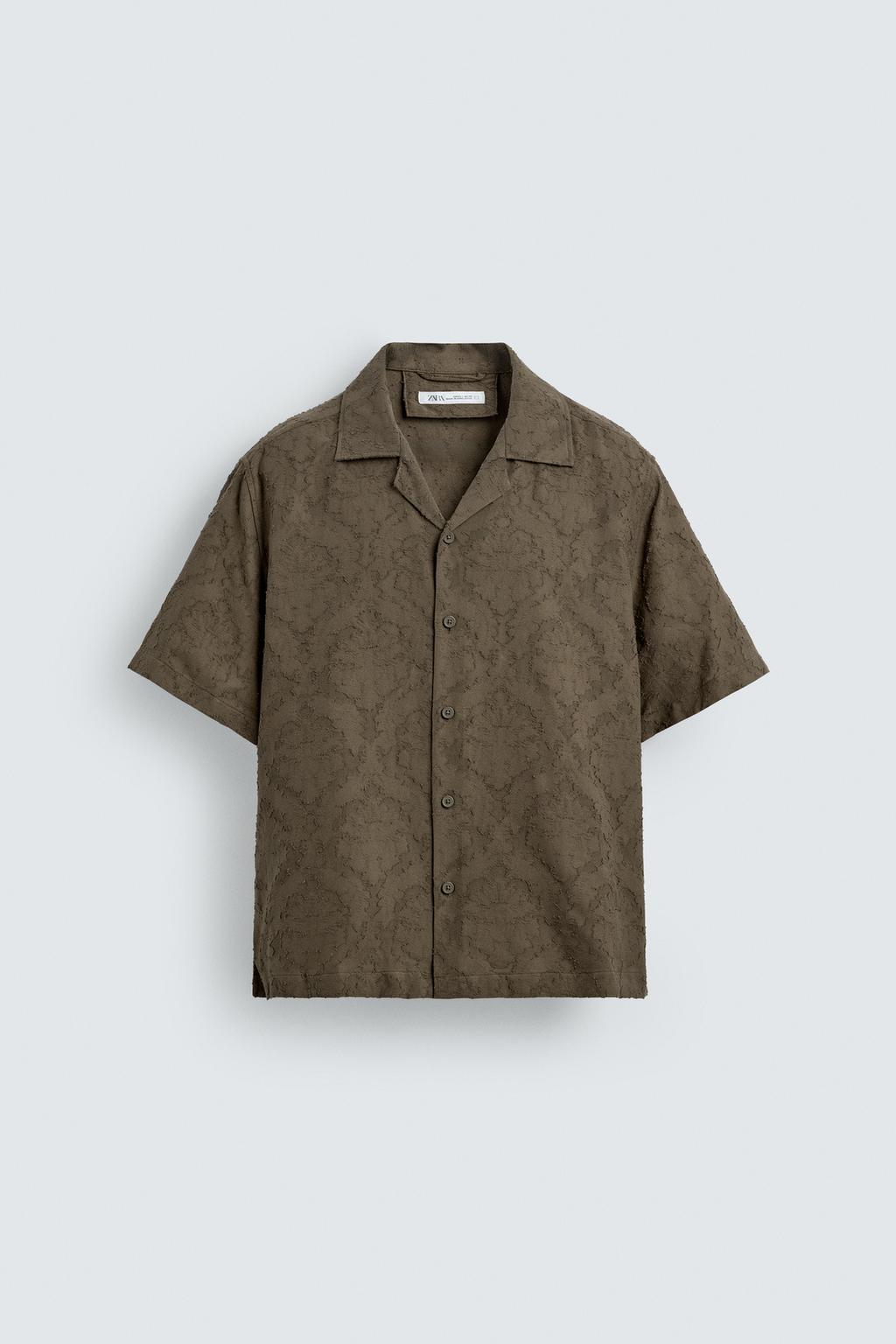 РУБАШКА RELAXED FIT ИЗ ЖАККАРДОВОЙ ТКАНИ