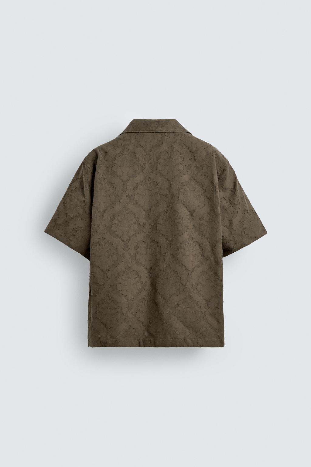 РУБАШКА RELAXED FIT ИЗ ЖАККАРДОВОЙ ТКАНИ