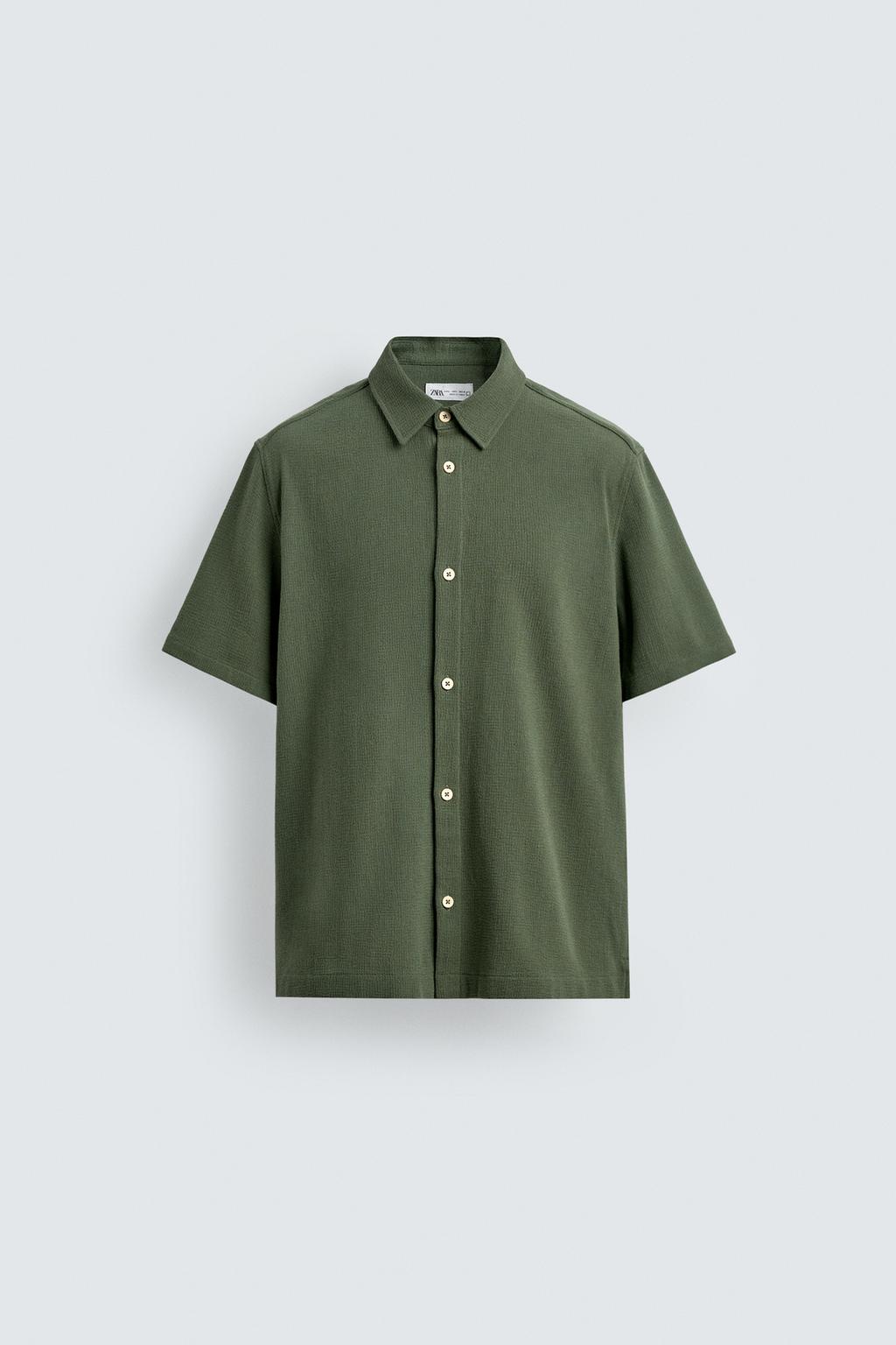 РУБАШКА REGULAR FIT ИЗ РЕЛЬЕФНОЙ ТКАНИ