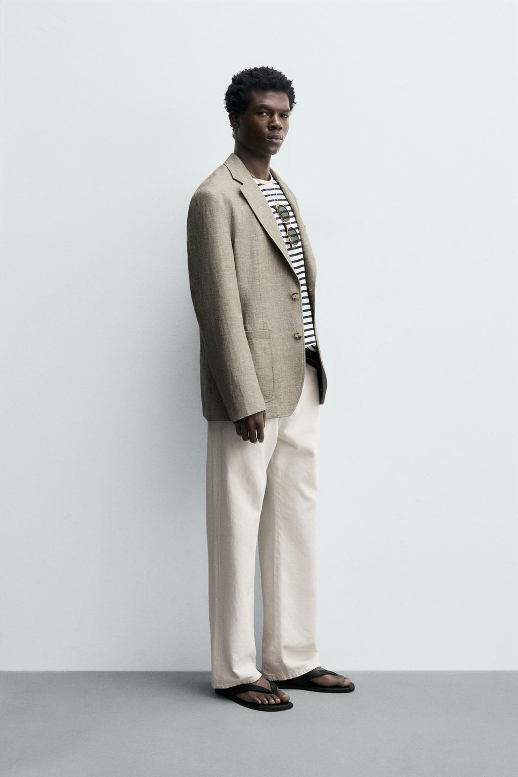 БЛЕЙЗЕР RELAXED FIT ИЗ РЕЛЬЕФНОЙ ТКАНИ