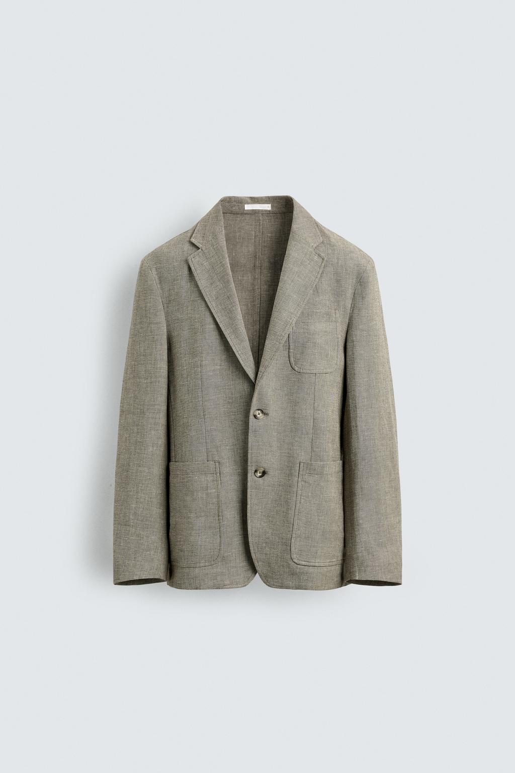 БЛЕЙЗЕР RELAXED FIT ИЗ РЕЛЬЕФНОЙ ТКАНИ
