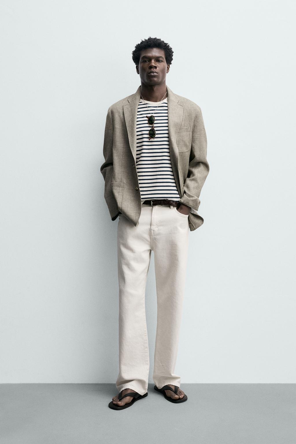 БЛЕЙЗЕР RELAXED FIT ИЗ РЕЛЬЕФНОЙ ТКАНИ