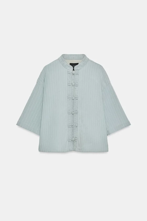 ДЖИНСОВАЯ КУРТКА С НАВЕСНЫМИ ПЕТЛЯМИ — коллекция Zara «ZW»