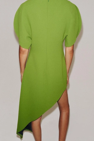 Green | 2102/198/500 - Zara Асимметричное платье — коллекция ZARA «ZW»