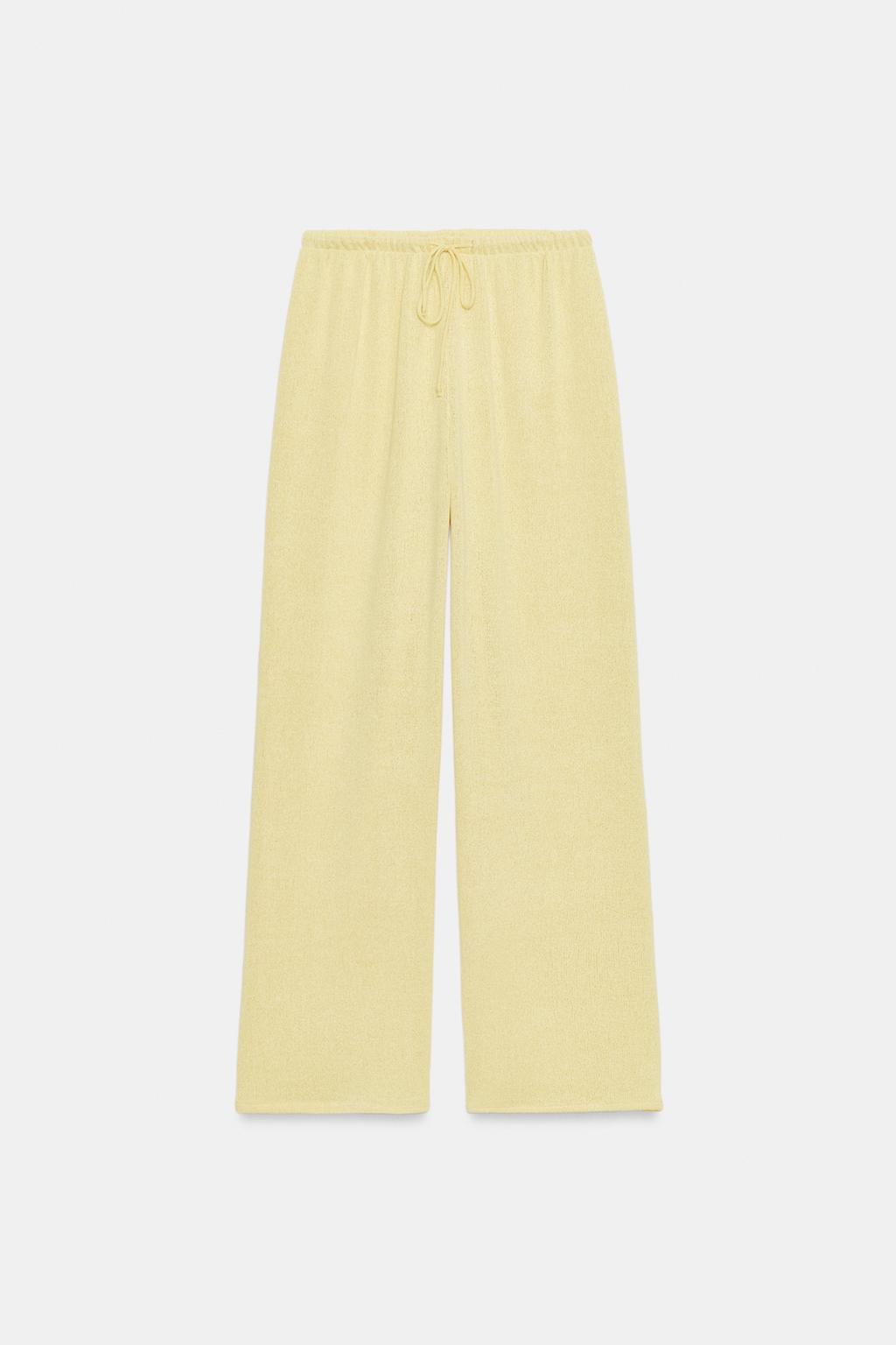 БРЮКИ WIDE LEG ИЗ ТКАНИ В РУСТИКАЛЬНОМ СТИЛЕ
