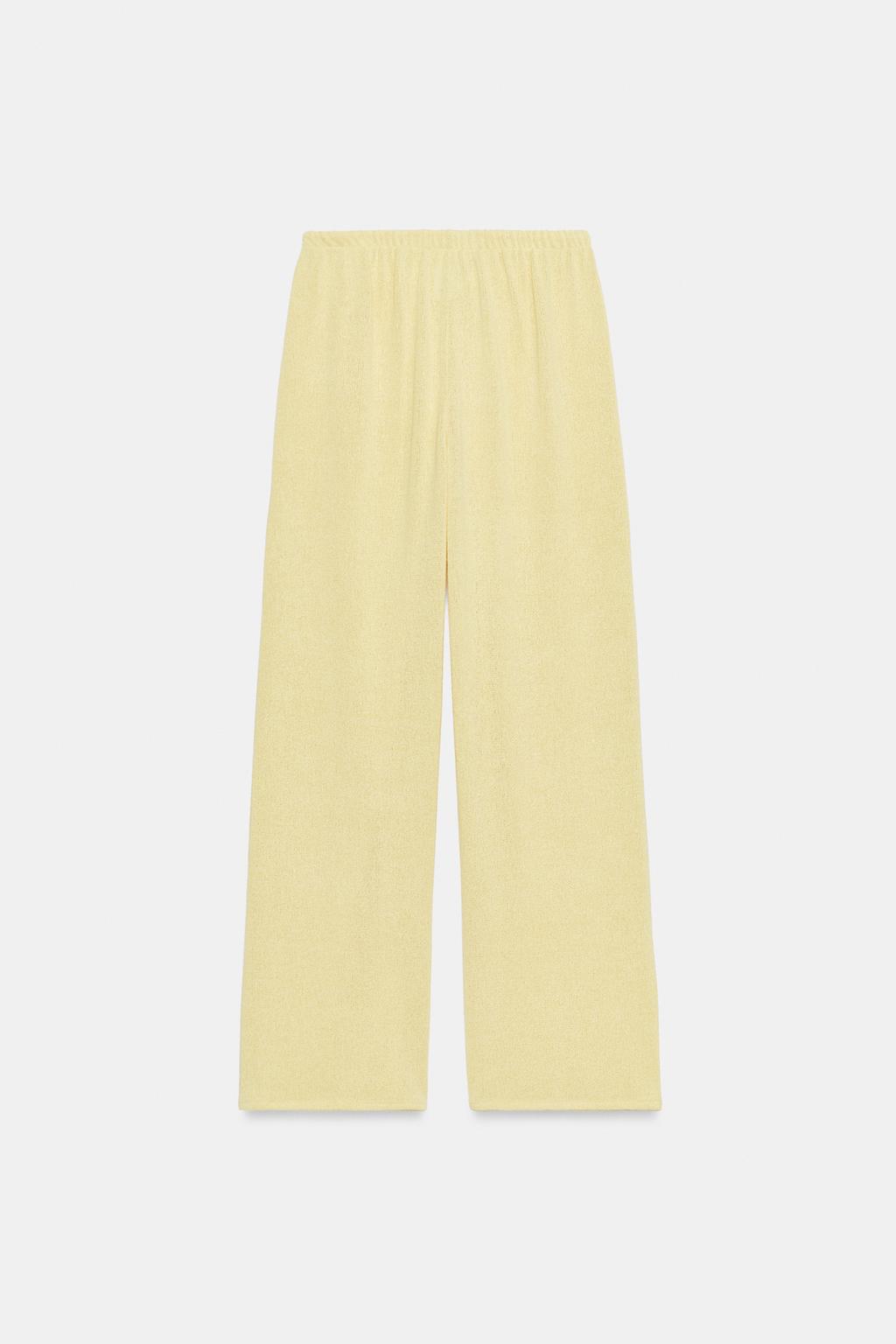 БРЮКИ WIDE LEG ИЗ ТКАНИ В РУСТИКАЛЬНОМ СТИЛЕ