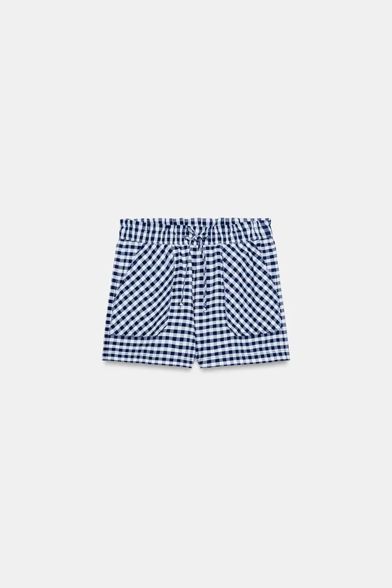 ШОРТЫ В КЛЕТКУ ВИШИ — коллекция Zara «ZW»