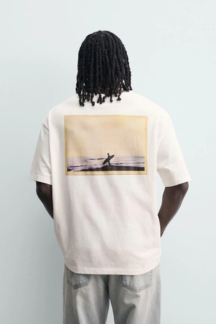 Футболка pukas surf x zara с фотопринтом- Заказать в России
