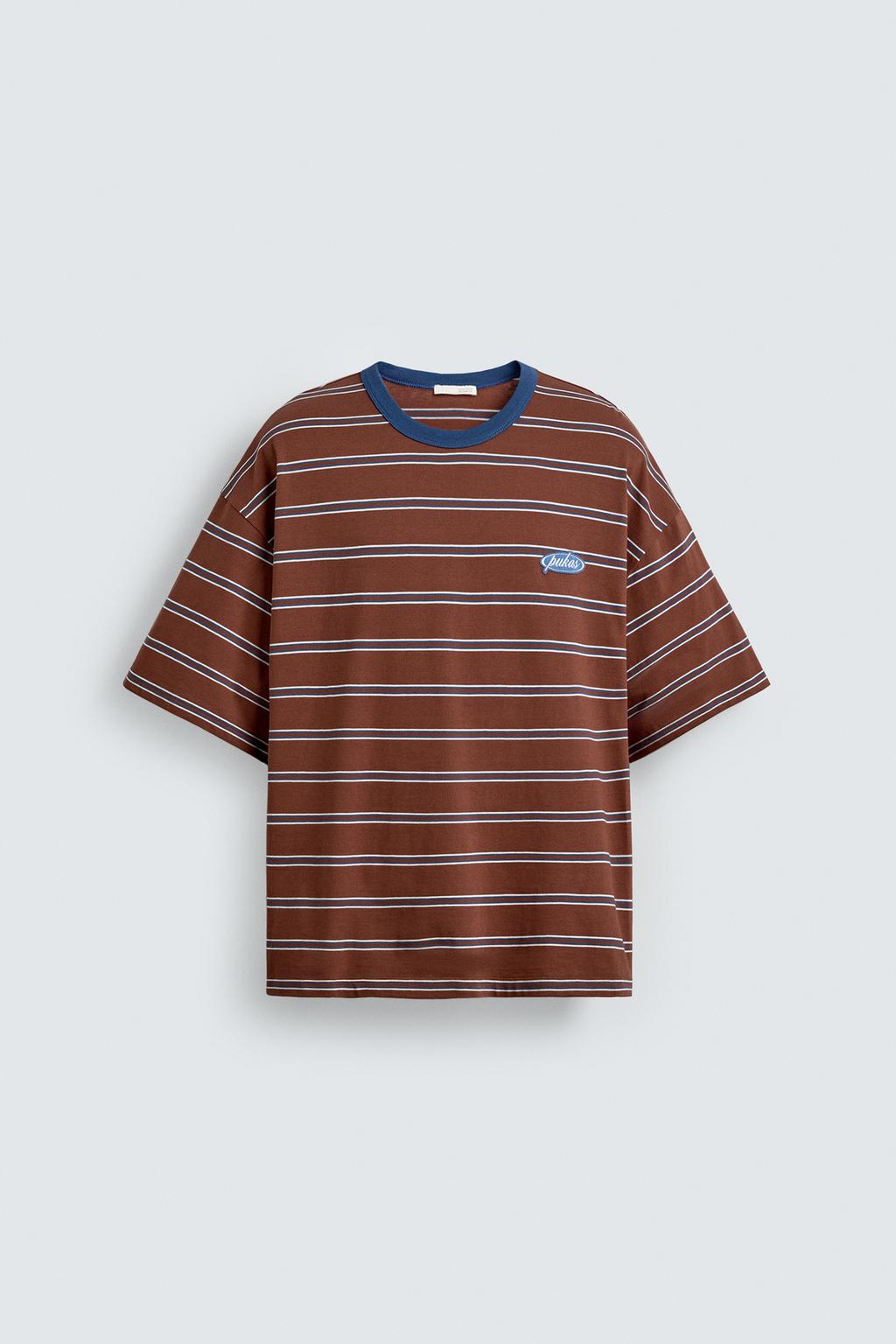 Футболка в полоску pukas surf x zara с жаккардом