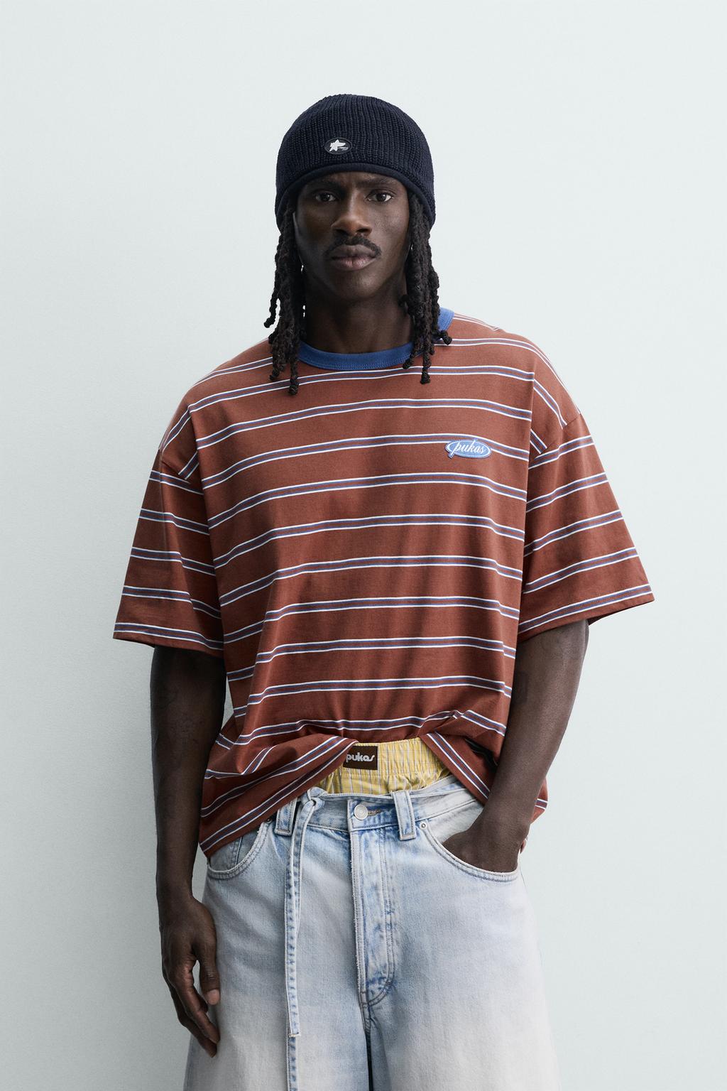 Футболка в полоску pukas surf x zara с жаккардом
