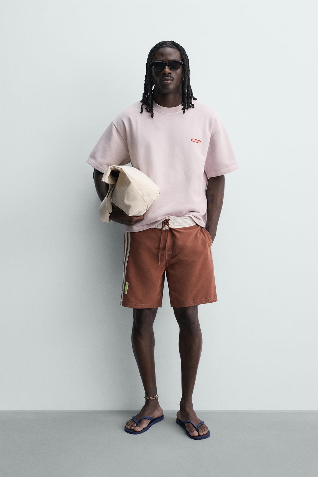 Длинные плавательные шорты с лентами pukas surf x zara