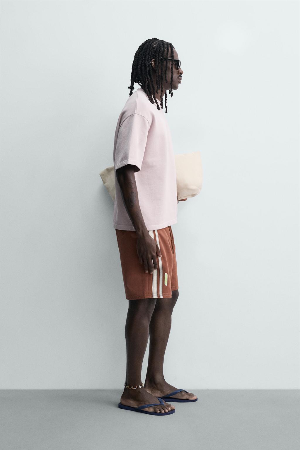 Длинные плавательные шорты с лентами pukas surf x zara