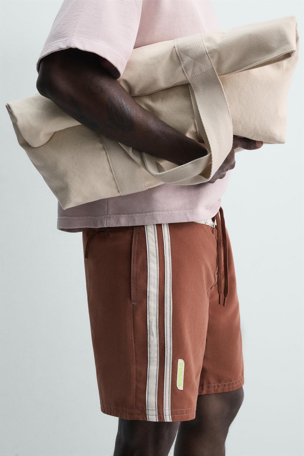 Длинные плавательные шорты с лентами pukas surf x zara