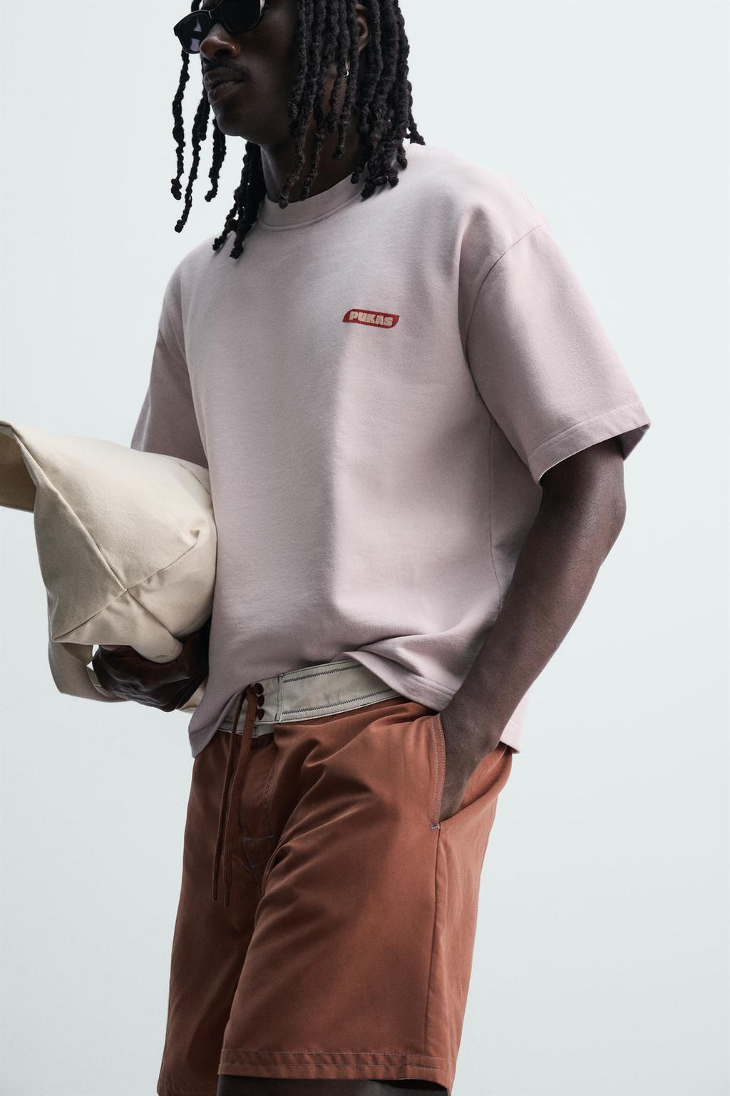Длинные плавательные шорты с лентами pukas surf x zara