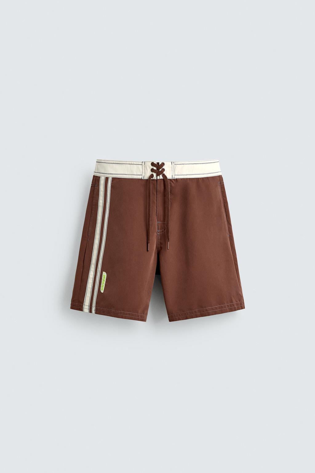 Длинные плавательные шорты с лентами pukas surf x zara