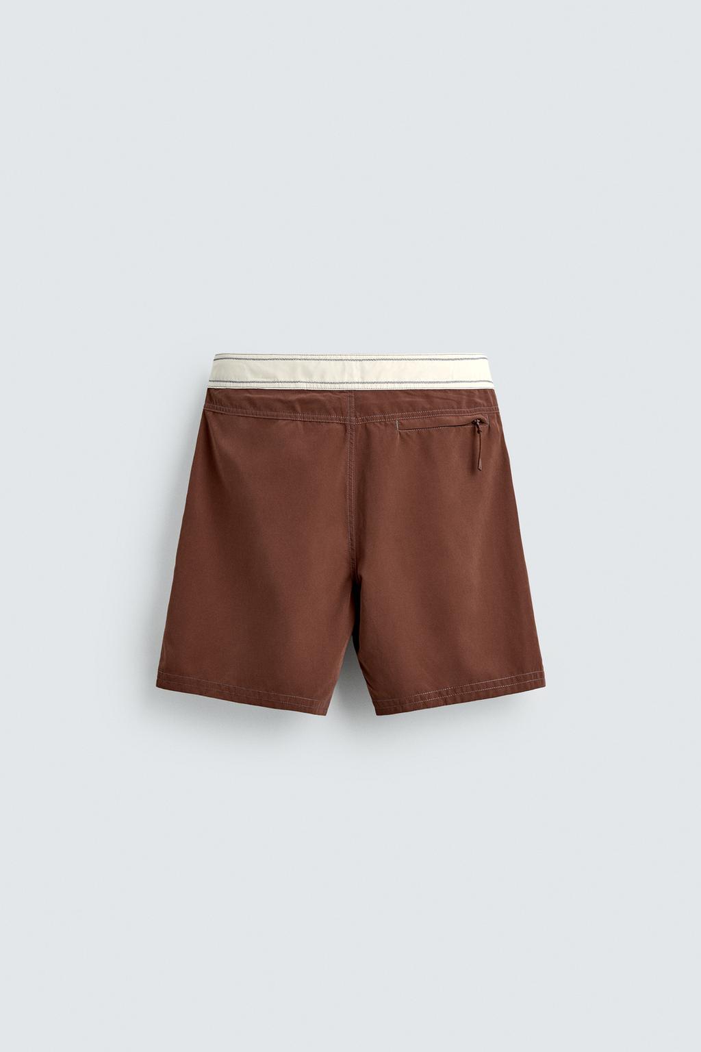 Длинные плавательные шорты с лентами pukas surf x zara