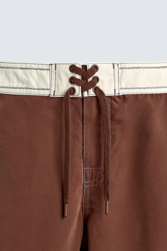 Длинные плавательные шорты с лентами pukas surf x zara