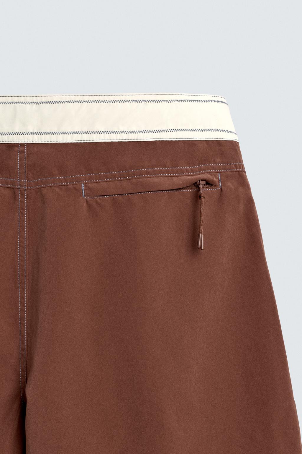 Длинные плавательные шорты с лентами pukas surf x zara