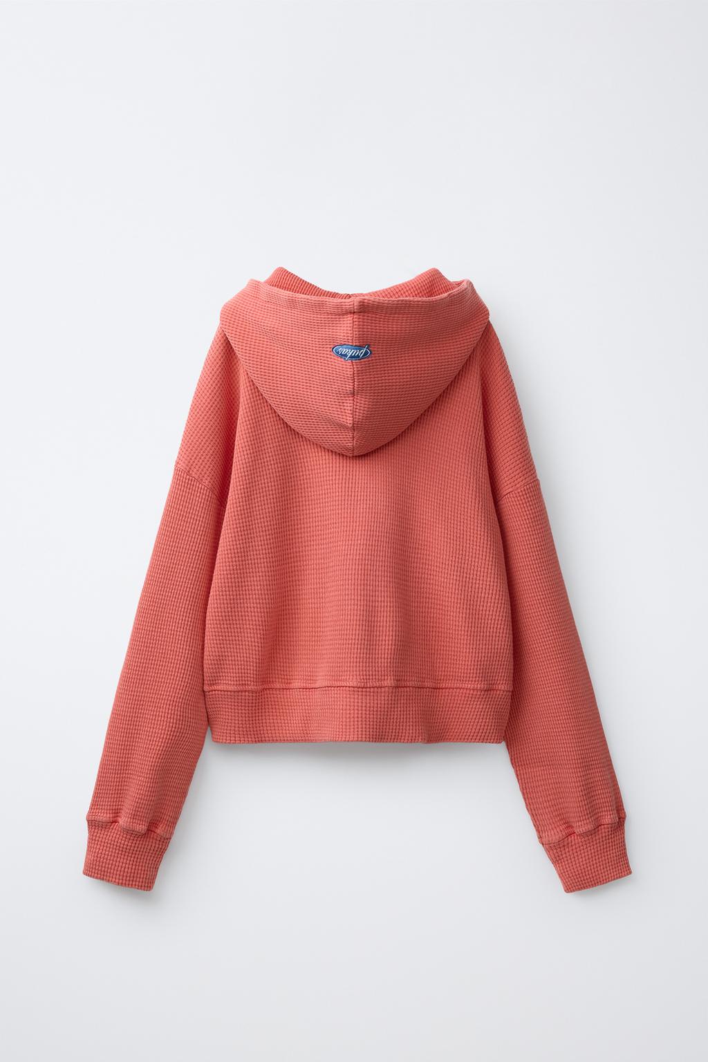 Укороченное худи cropped waffle pukas surf