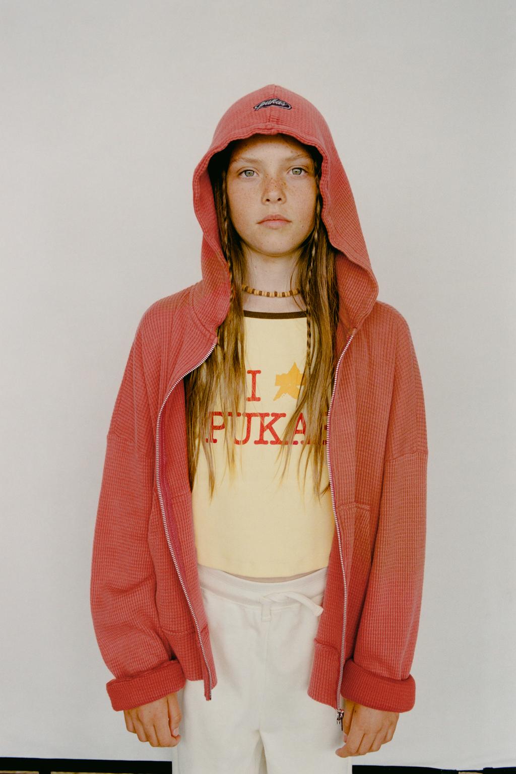Укороченное худи cropped waffle pukas surf