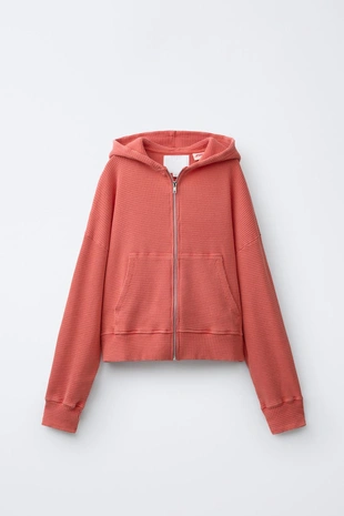 Укороченное худи cropped waffle pukas surf- Заказать в России