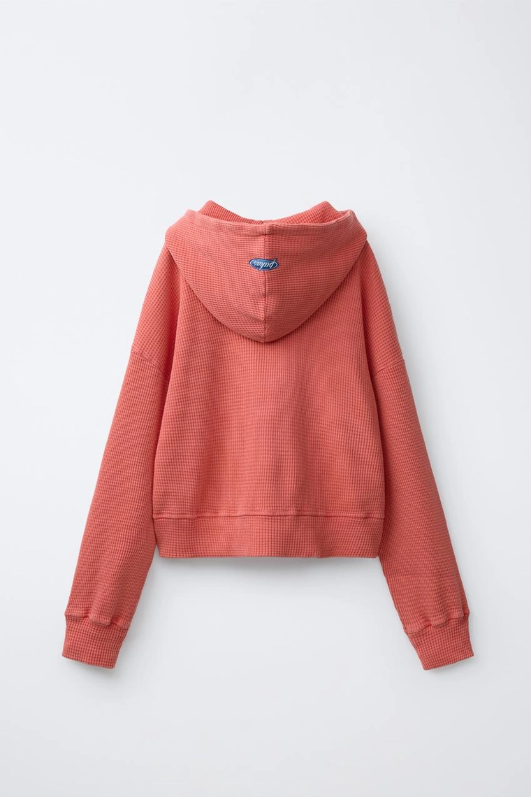Укороченное худи cropped waffle pukas surf