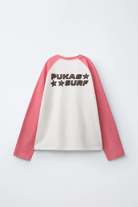 Футболка с круглым вырезом и рукавами реглан pukas surf