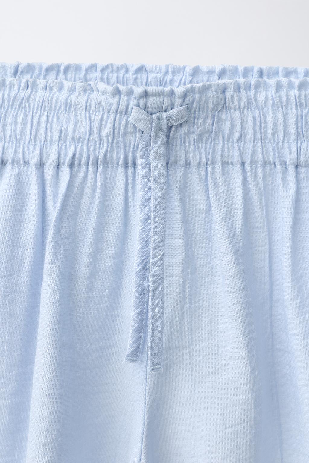 БРЮКИ WIDE LEG С ЖАТЫМ ЭФФЕКТОМ