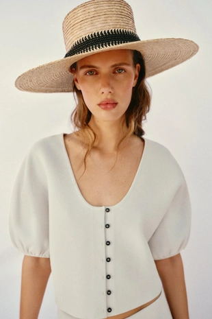 Купить Zara Кардиган с объемными рукавами
