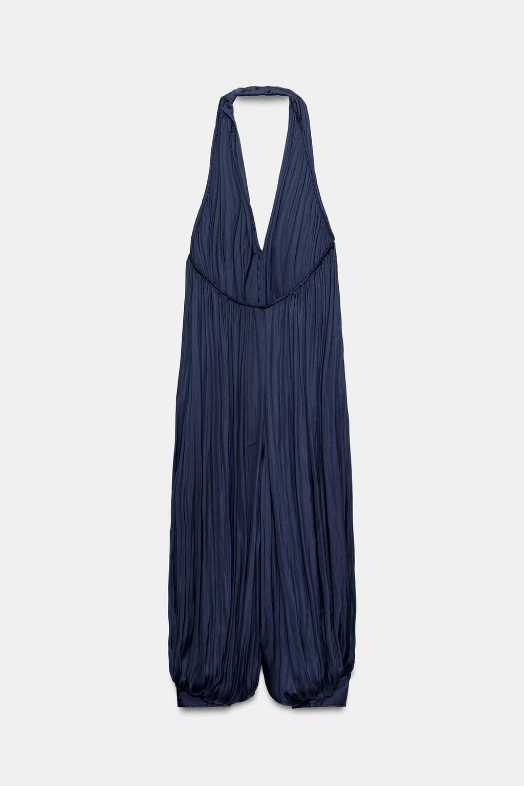 АТЛАСНЫЙ КОМБИНЕЗОН С ГОРЛОВИНОЙ ХАЛТЕР — коллекция Zara «ZW»