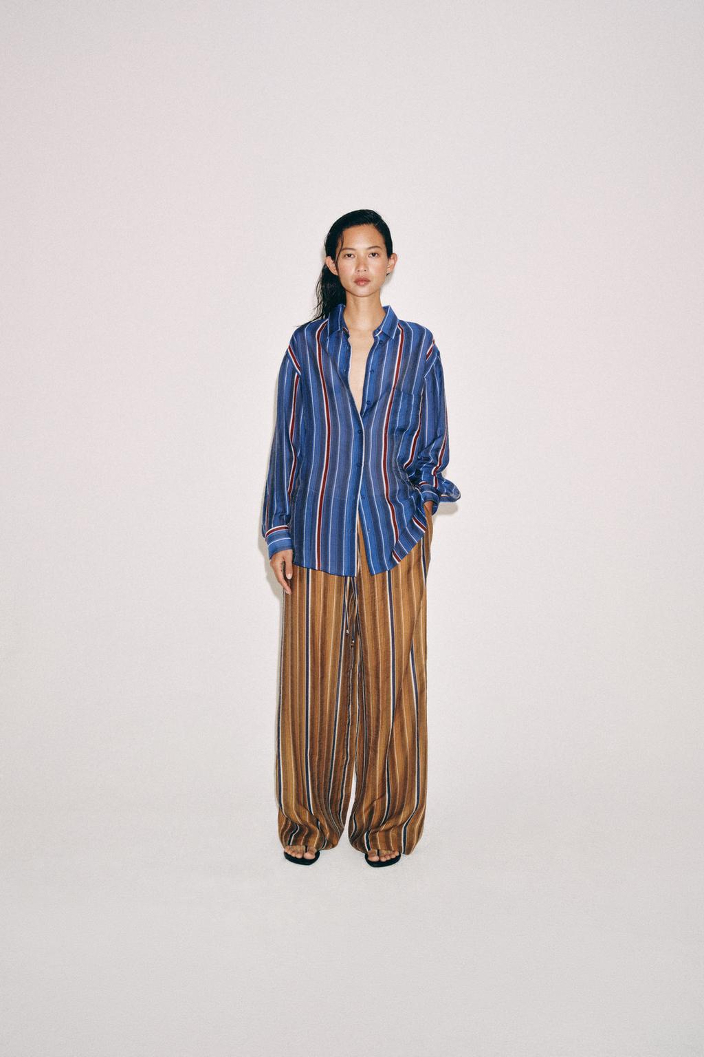 ДЛИННАЯ РУБАШКА В ПОЛОСКУ — коллекция Zara «ZW»