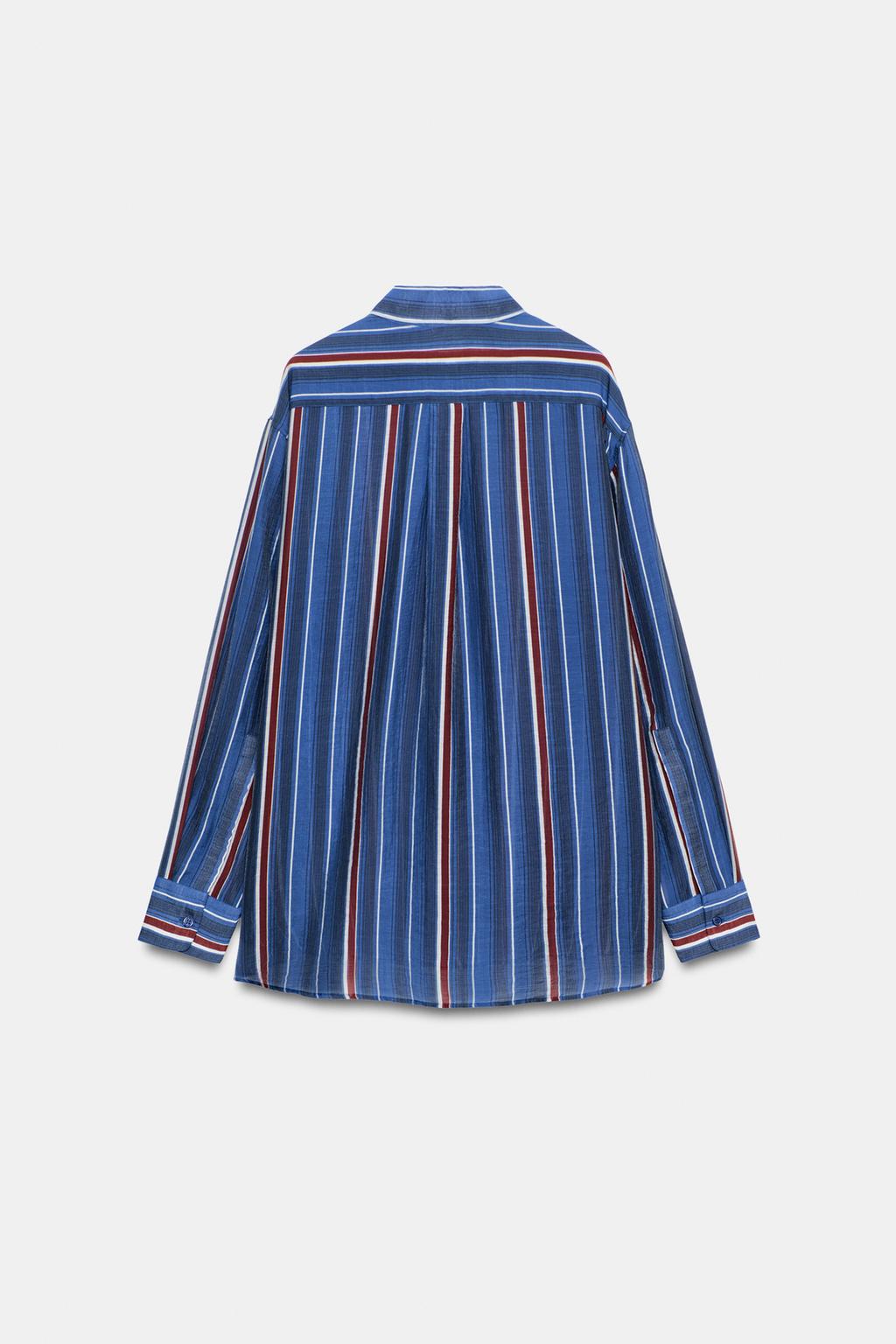 ДЛИННАЯ РУБАШКА В ПОЛОСКУ — коллекция Zara «ZW»