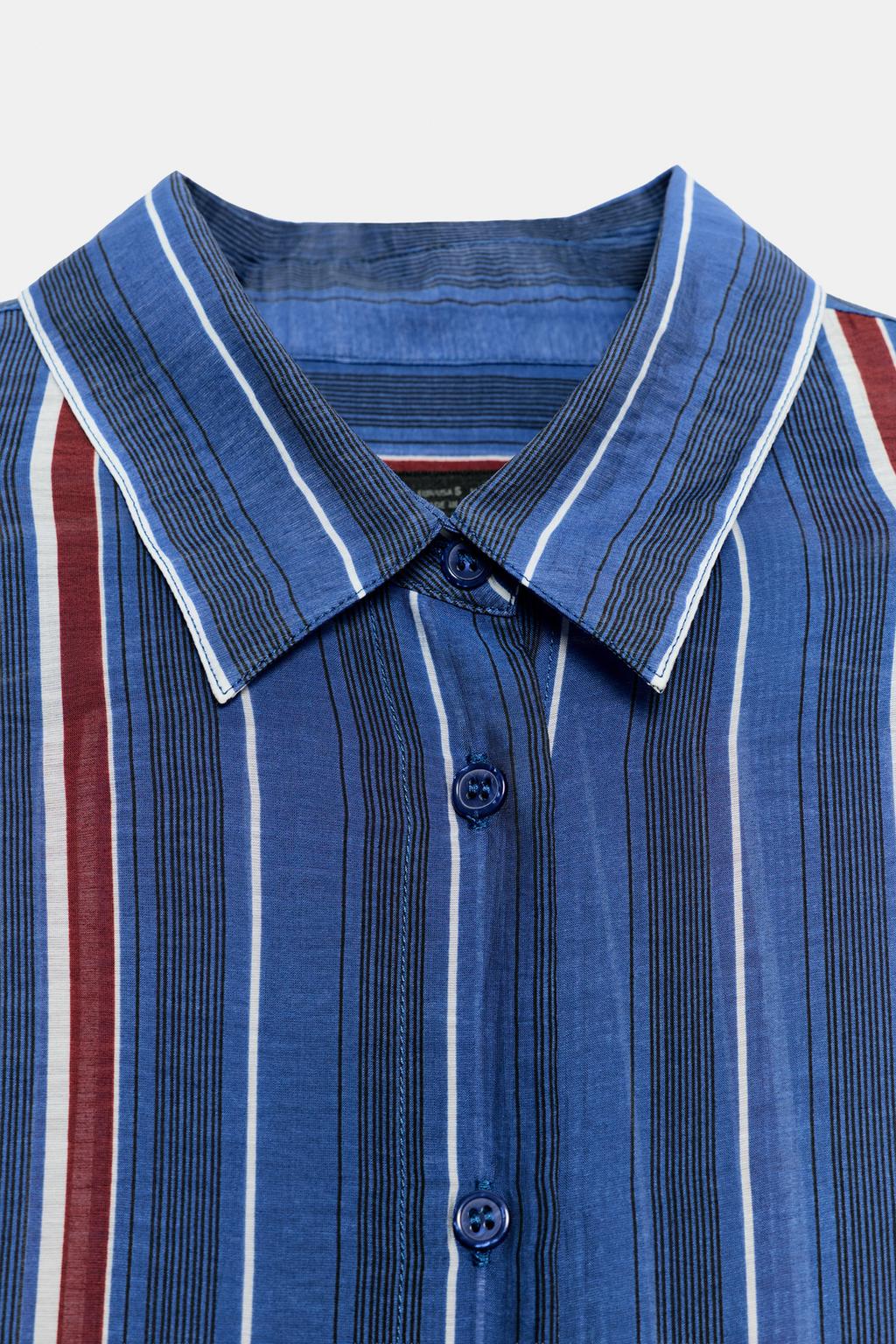 ДЛИННАЯ РУБАШКА В ПОЛОСКУ — коллекция Zara «ZW»