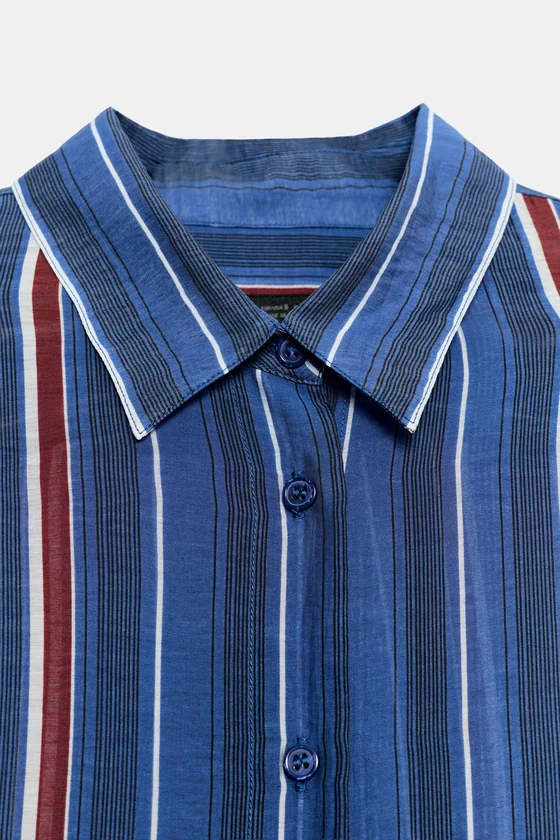 ДЛИННАЯ РУБАШКА В ПОЛОСКУ — коллекция Zara «ZW»