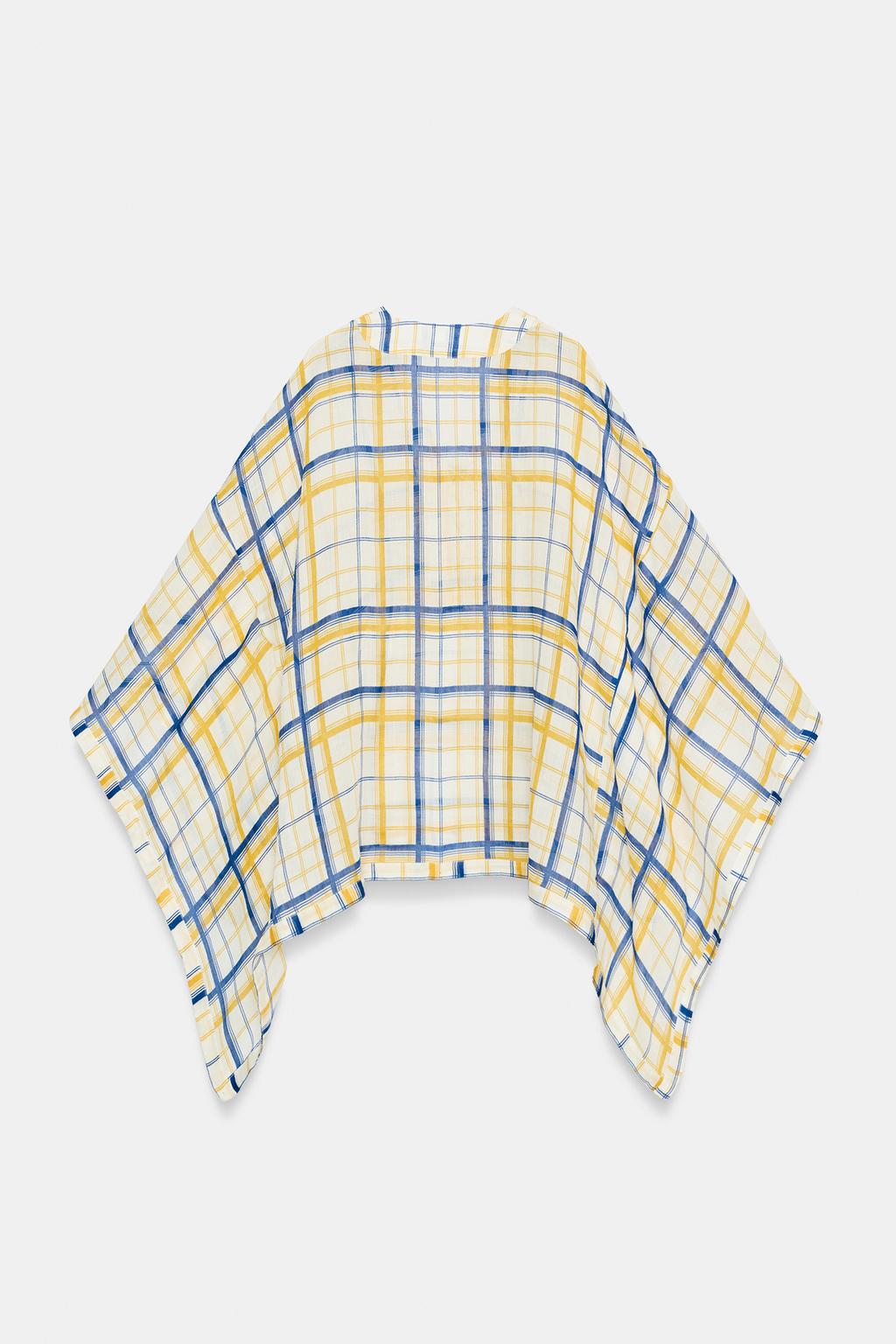 ТУНИКА ИЗ 100% РАМИ В КЛЕТКУ — ZW COLLECTION