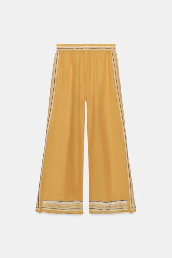 БРЮКИ ИЗ 100% РАМИ — коллекция Zara «ZW»