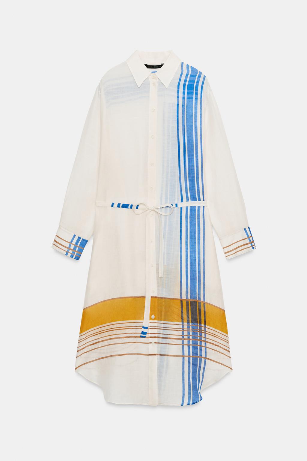 ПЛАТЬЕ-РУБАШКА ИЗ 100% РАМИ — ZW COLLECTION